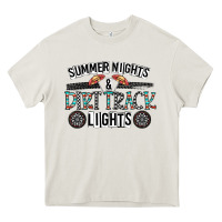 Cream summer night & dirt track lights Heavy Core Tee - CowhideDigitalArt