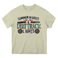 Mossy summer night & dirt track lights Heavy Core Tee - CowhideDigitalArt