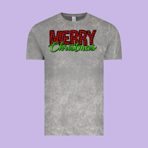 Merry Christmas Tartan Vintage Tee Designed By Jasminsmagicworld