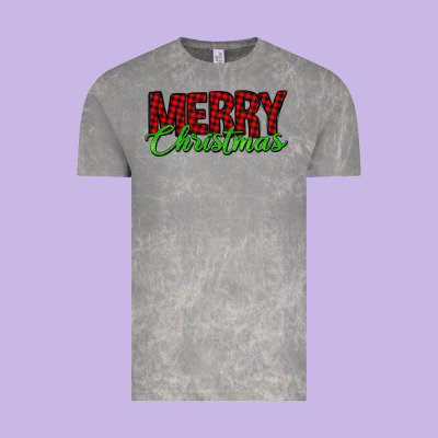 Merry Christmas Tartan Vintage Tee Designed By Jasminsmagicworld