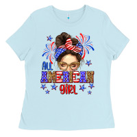 Baby Blue All American girl Ladies Tee - Neo Western