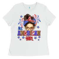 White All American girl Ladies Tee - Neo Western