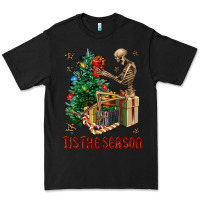 Black Skeleton tis the season Premium Tee - FaDigitalArtStudio