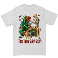 Dove Grey Skeleton tis the season Premium Tee - FaDigitalArtStudio