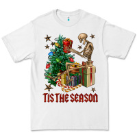 White Skeleton tis the season Premium Tee - FaDigitalArtStudio