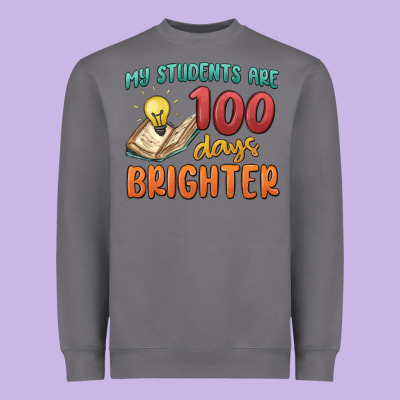 My Students 100 Days Brighter Heavyweight Sweatshirt Designed By Maliassmallbusiness