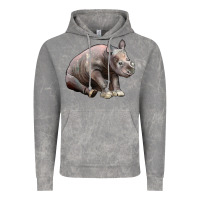Cloud Rock Baby Rhino Illustrations Vintage Hoodie - LillyAllenDesigns