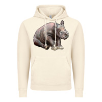 Vintage Artic Baby Rhino Illustrations Vintage Hoodie - LillyAllenDesigns
