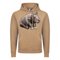 Vintage Coffee Baby Rhino Illustrations Vintage Hoodie - LillyAllenDesigns