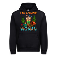 Black I Am A Simple Woman Camping Frappe Urban Hoodie - FaDigitalArtStudio