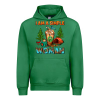 Emerald I Am A Simple Woman Camping Frappe Urban Hoodie - FaDigitalArtStudio