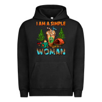 Pigment Black I Am A Simple Woman Camping Frappe Urban Hoodie - FaDigitalArtStudio