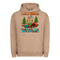 Pigment Burro I Am A Simple Woman Camping Frappe Urban Hoodie - FaDigitalArtStudio