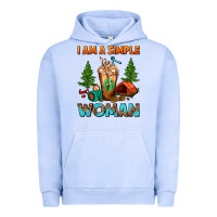 Pigment Grape Ice I Am A Simple Woman Camping Frappe Urban Hoodie - FaDigitalArtStudio