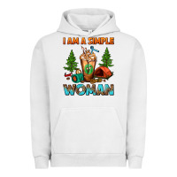 Pigment Lunar Rock I Am A Simple Woman Camping Frappe Urban Hoodie - FaDigitalArtStudio