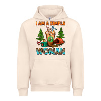 Sandshell I Am A Simple Woman Camping Frappe Urban Hoodie - FaDigitalArtStudio