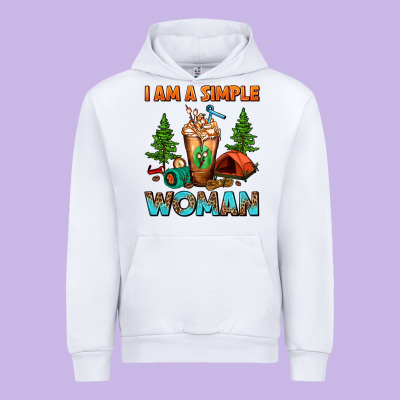 I Am A Simple Woman Camping Frappe Urban Hoodie Designed By Fadigitalartstudio