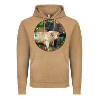 Vintage Camel Christmas Charolais Bull And Black Angus Bull Vintage Hoodie - RanaPortraitStore