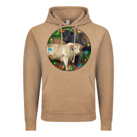 Vintage Coffee Christmas Charolais Bull And Black Angus Bull Vintage Hoodie - RanaPortraitStore
