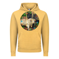 Vintage Mustard Christmas Charolais Bull And Black Angus Bull Vintage Hoodie - RanaPortraitStore