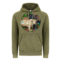 Vintage Olive Christmas Charolais Bull And Black Angus Bull Vintage Hoodie - RanaPortraitStore
