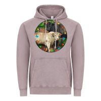 Vintage Zinc Christmas Charolais Bull And Black Angus Bull Vintage Hoodie - RanaPortraitStore