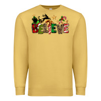 Antique Gold christmas believe Premium Sweatshirt - texasbilliewilder