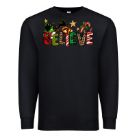 Black christmas believe Premium Sweatshirt - texasbilliewilder