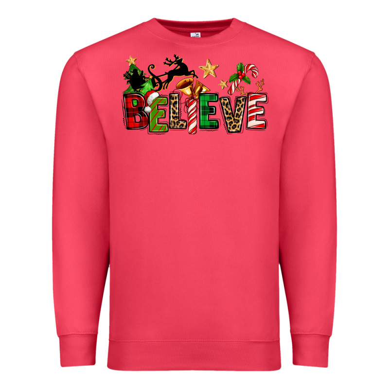 Christmas Believe Premium Sweatshirt by texasbilliewilder | Teevron