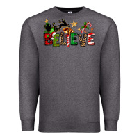 Charcoal Heather christmas believe Premium Sweatshirt - texasbilliewilder