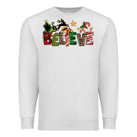 Oatmeal Heather christmas believe Premium Sweatshirt - texasbilliewilder