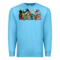 Ocean Blue christmas believe Premium Sweatshirt - texasbilliewilder