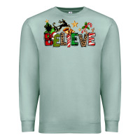 Seafoam christmas believe Premium Sweatshirt - texasbilliewilder
