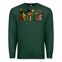 Sports Green christmas believe Premium Sweatshirt - texasbilliewilder