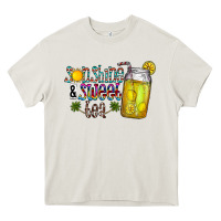Cream sunshine & sweet tea Heavy Core Tee - CowhideDigitalArt