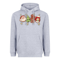 Heather Grey Christmas gingerbread cookies Heavyweight Hoodie - texasbilliewilder