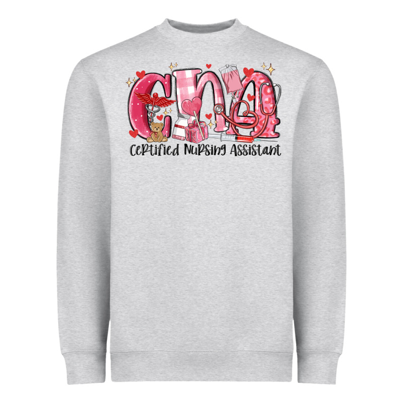 Cna Certified Valentine Nursing Assistant Valentin Heavyweight Sweatshirt by MaliasSmallBusiness | Teevron