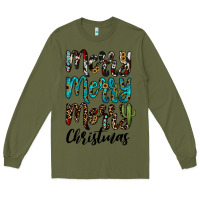 Army Green merry christmas Long Sleeve Tee - JahusDesignShop