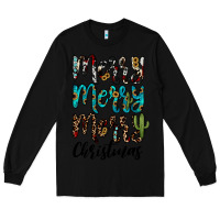 Black merry christmas Long Sleeve Tee - JahusDesignShop