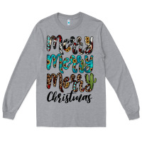 Heather Grey merry christmas Long Sleeve Tee - JahusDesignShop