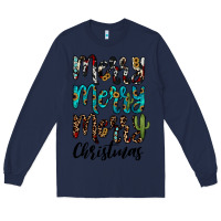 Navy merry christmas Long Sleeve Tee - JahusDesignShop
