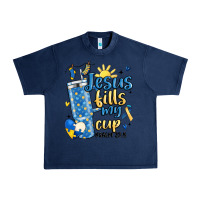 Navy down syndrome jesus fills my cup Urban Heavy Tee - MaliasSmallBusiness