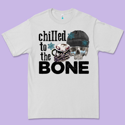 Chilled To The Bone Skull Winter Premium Tee Designed By Fadigitalartstudio