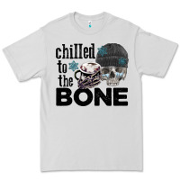 Dove Grey Chilled to the bone skull winter Premium Tee - FaDigitalArtStudio