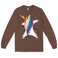 Chestnut dabbing unicorn Long Sleeve Tee - MaliasSmallBusiness