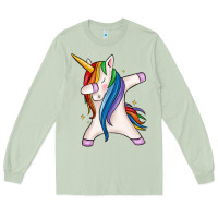 Matcha dabbing unicorn Long Sleeve Tee - MaliasSmallBusiness