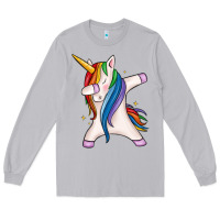 Moon Dust dabbing unicorn Long Sleeve Tee - MaliasSmallBusiness