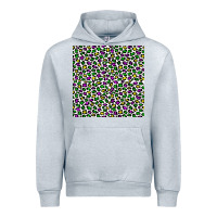 Heather Grey mardi gras leopard  seamless pattern Urban Hoodie - FaDigitalArtStudio