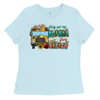 Baby Blue They See Me Rollin' They Waiting Ladies Tee - CowhideDigitalArt