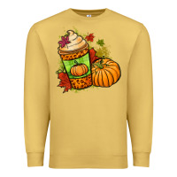 Antique Gold Fall pumpkin coffee Premium Sweatshirt - NancyCooperArtShop